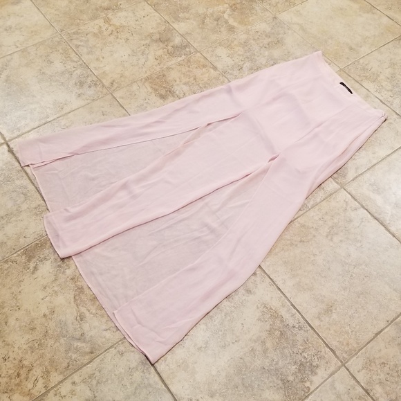 Forever 21 Great Condition Sheer Pink Maxi Skirt - Picture 2 of 7